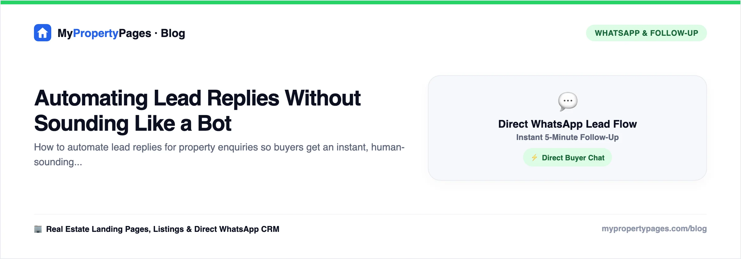 Automating Lead Replies Without Sounding Like a Bot — WhatsApp follow-up workflow for property leads