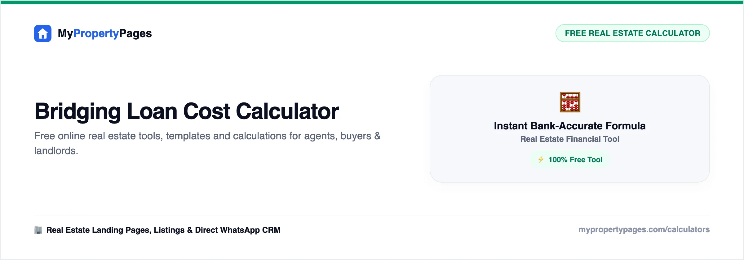 Bridging Loan Cost Calculator
