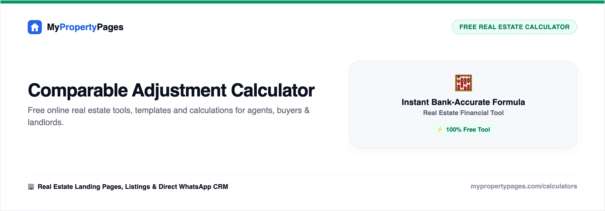 Comparable Adjustment Calculator
