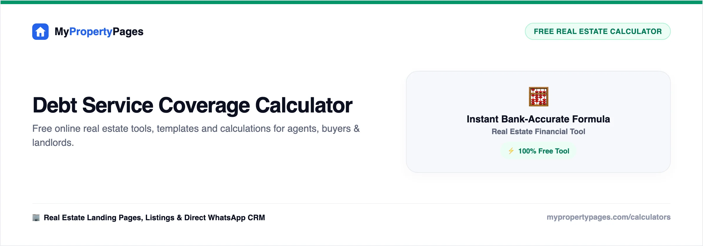 Debt Service Coverage Ratio Calculator