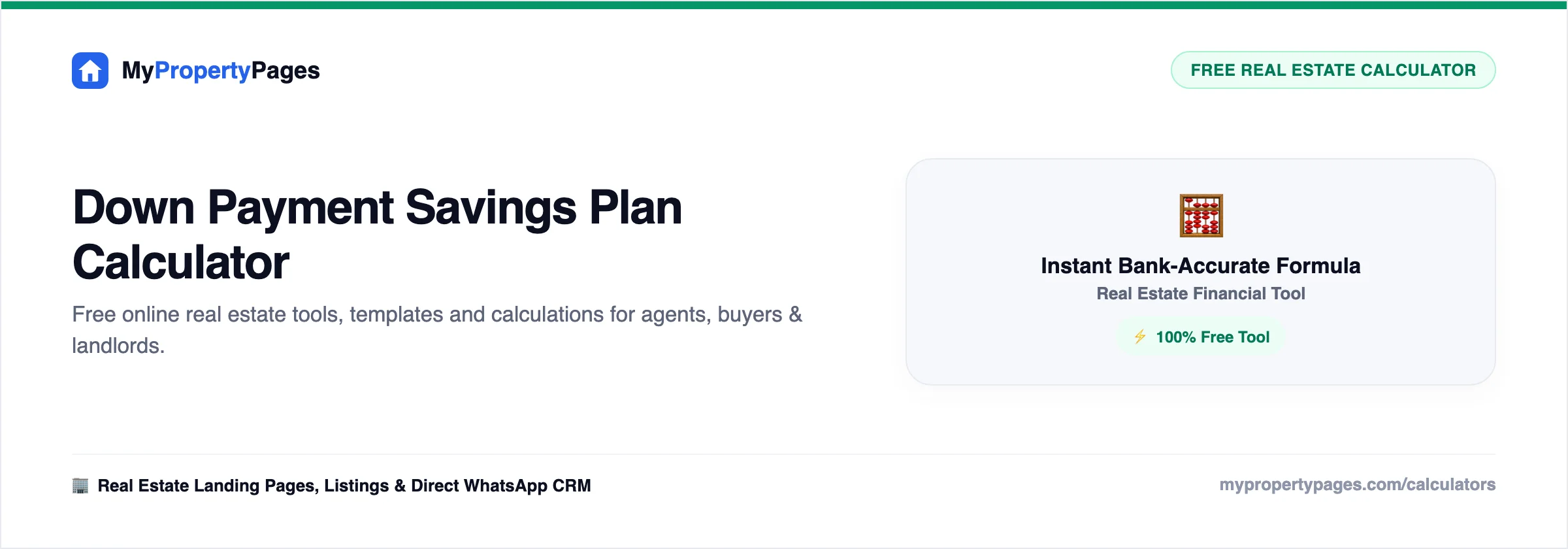 Down Payment Savings Plan