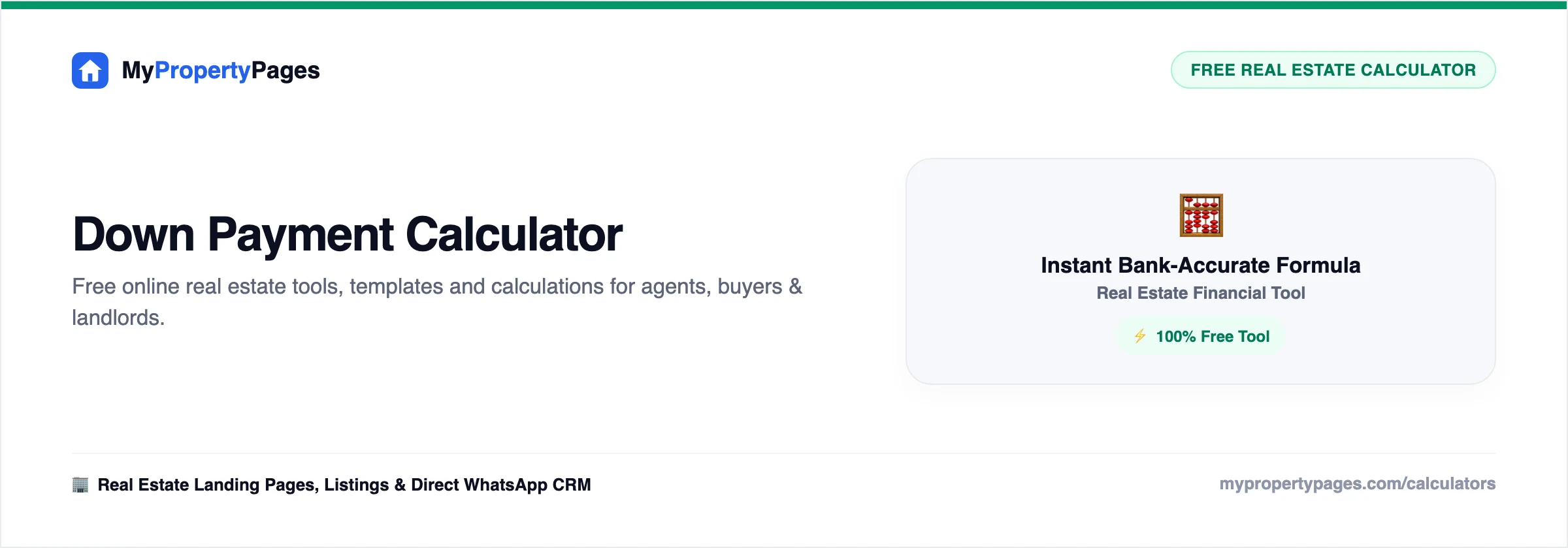 Down Payment & Upfront Cost Calculator