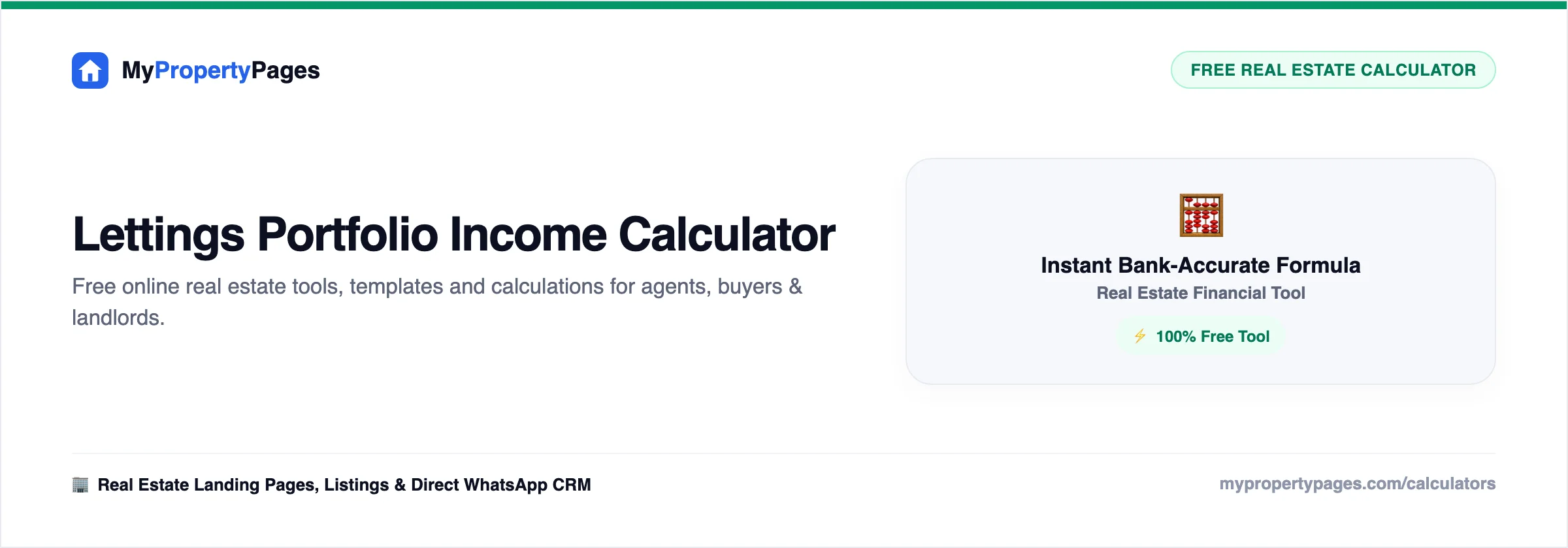 Lettings Book Calculator