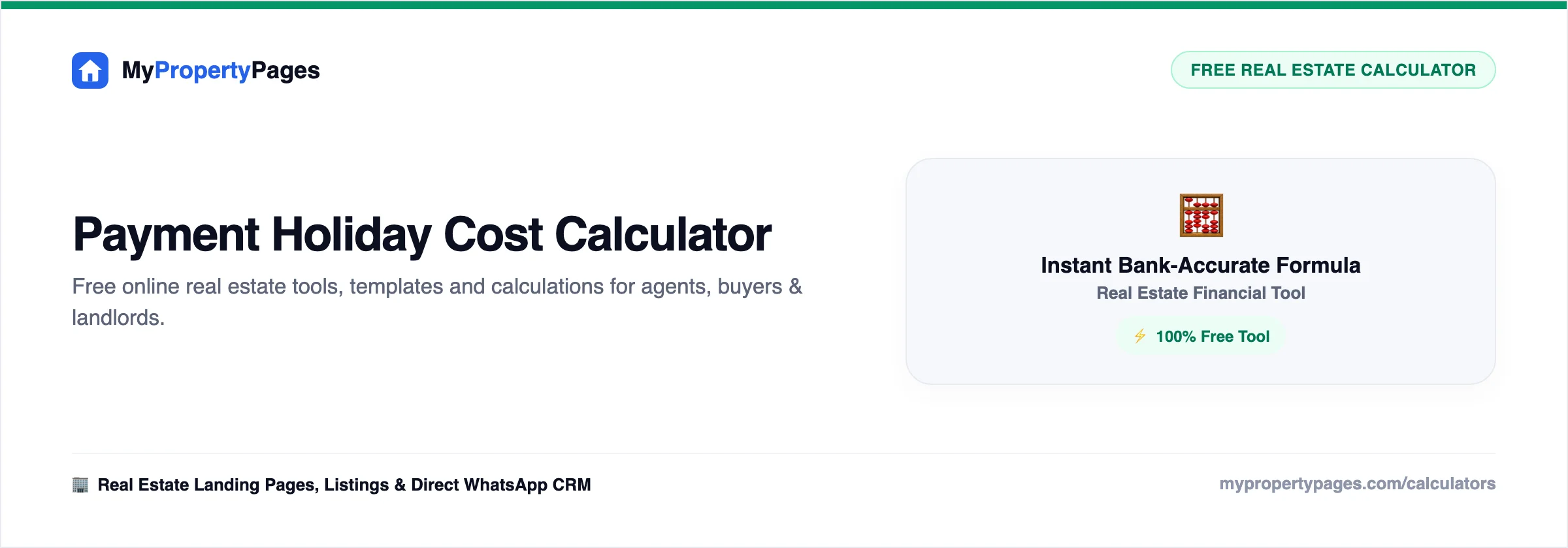 Payment Holiday Cost Calculator
