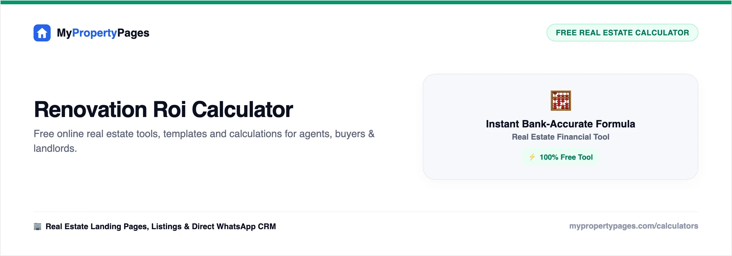 Renovation ROI Calculator