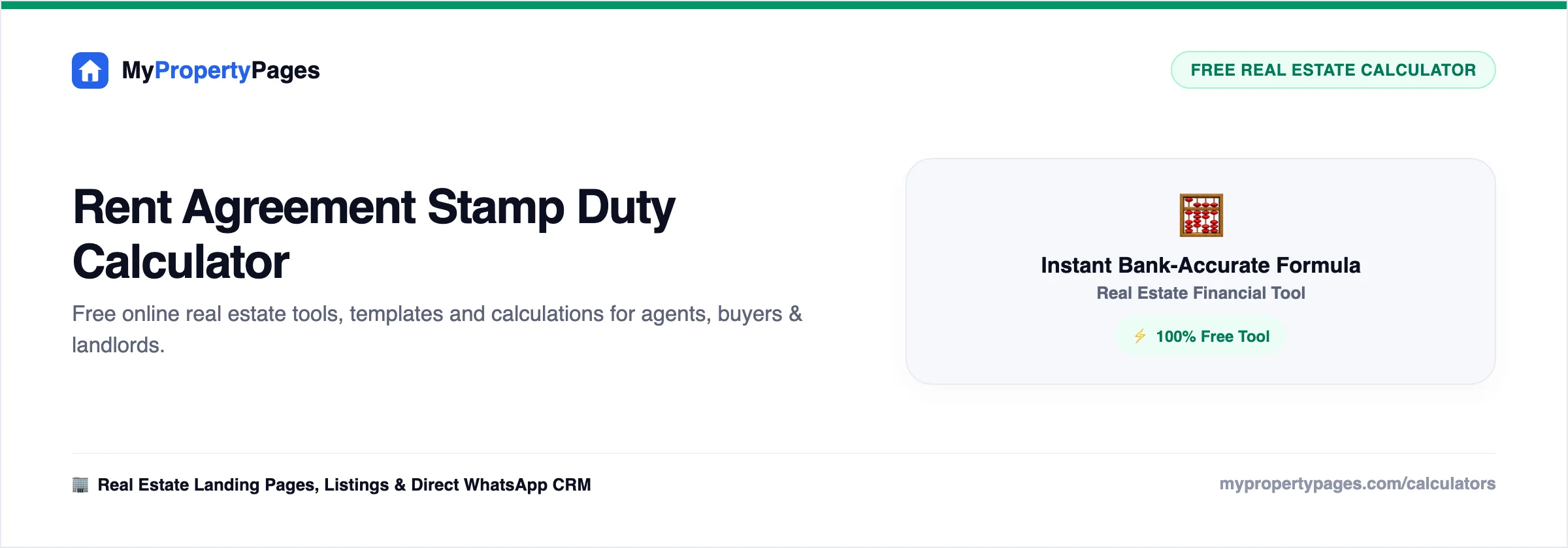 Rent Agreement Stamp Duty Calculator