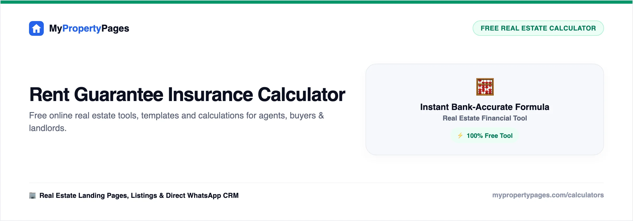 Rent Guarantee Insurance Calculator