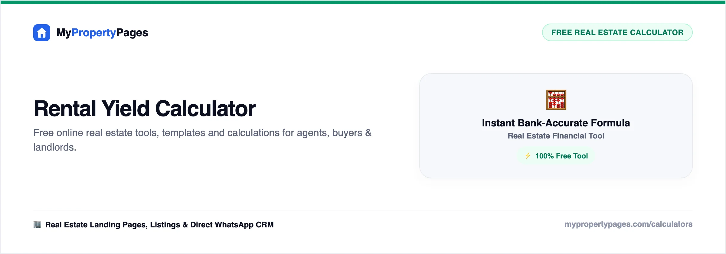 Rental Yield Calculator (India)