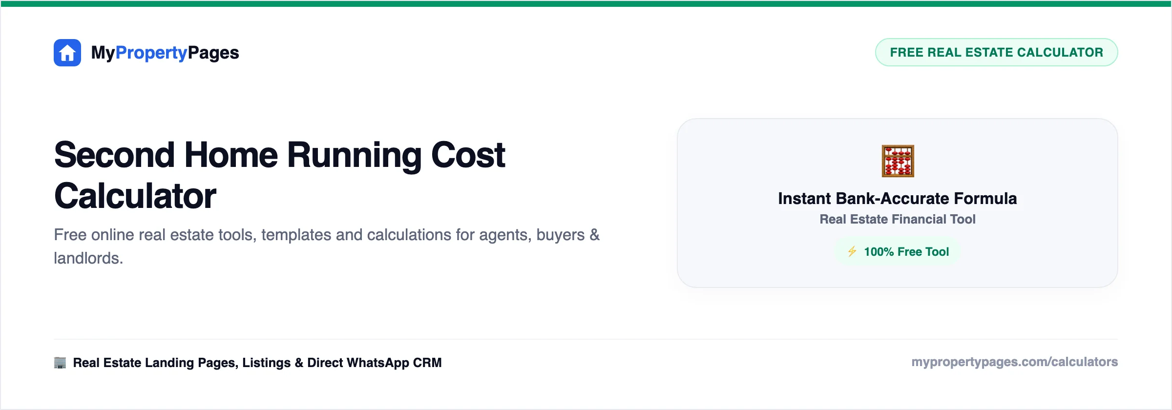 Second Home Cost Calculator