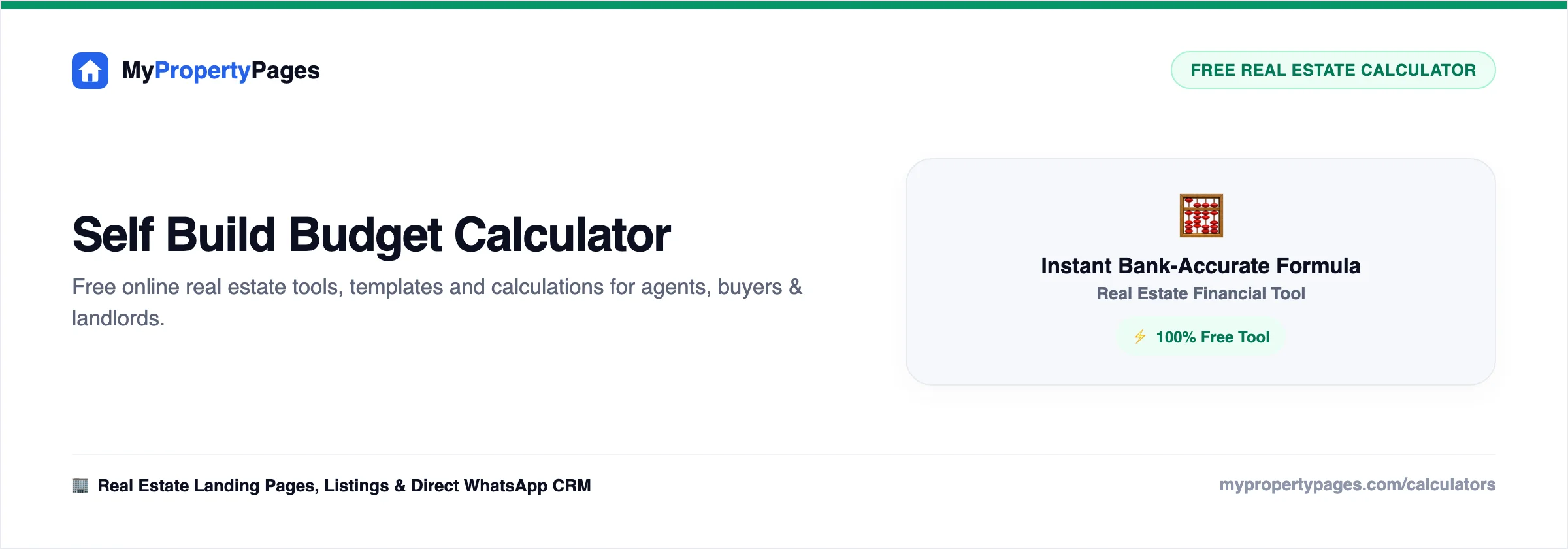 Self-Build Budget Calculator