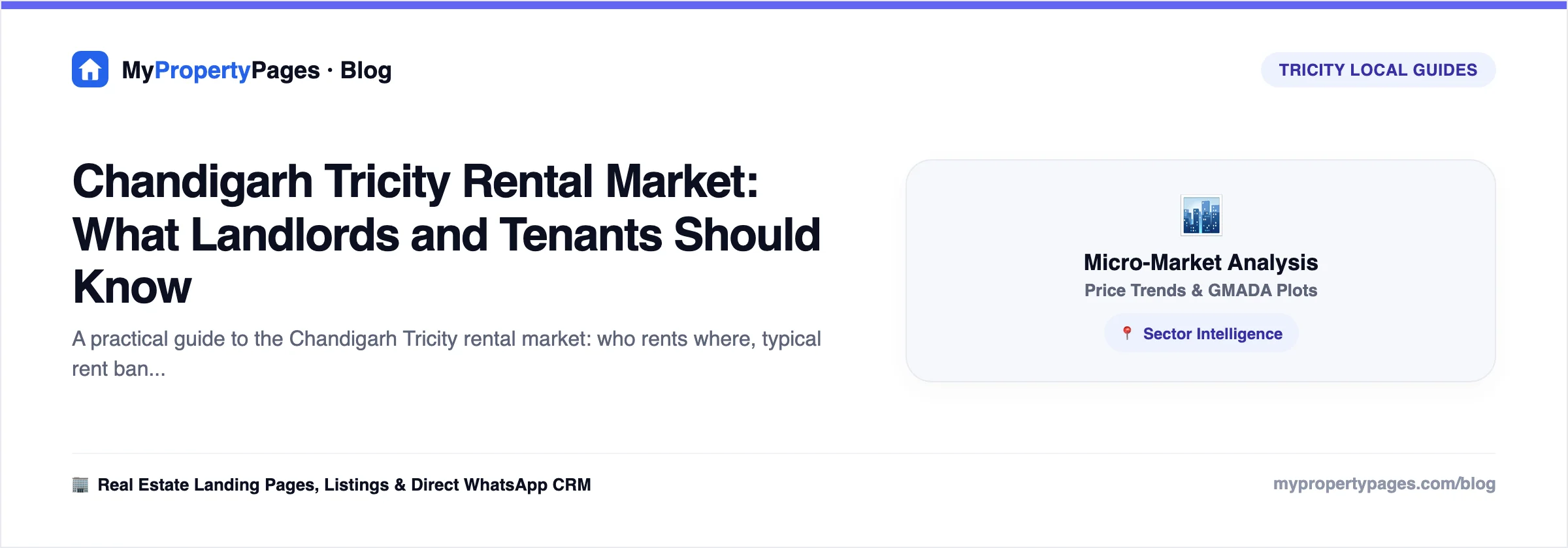 Chandigarh Tricity Rental Market — Tricity area guide with local price and locality detail