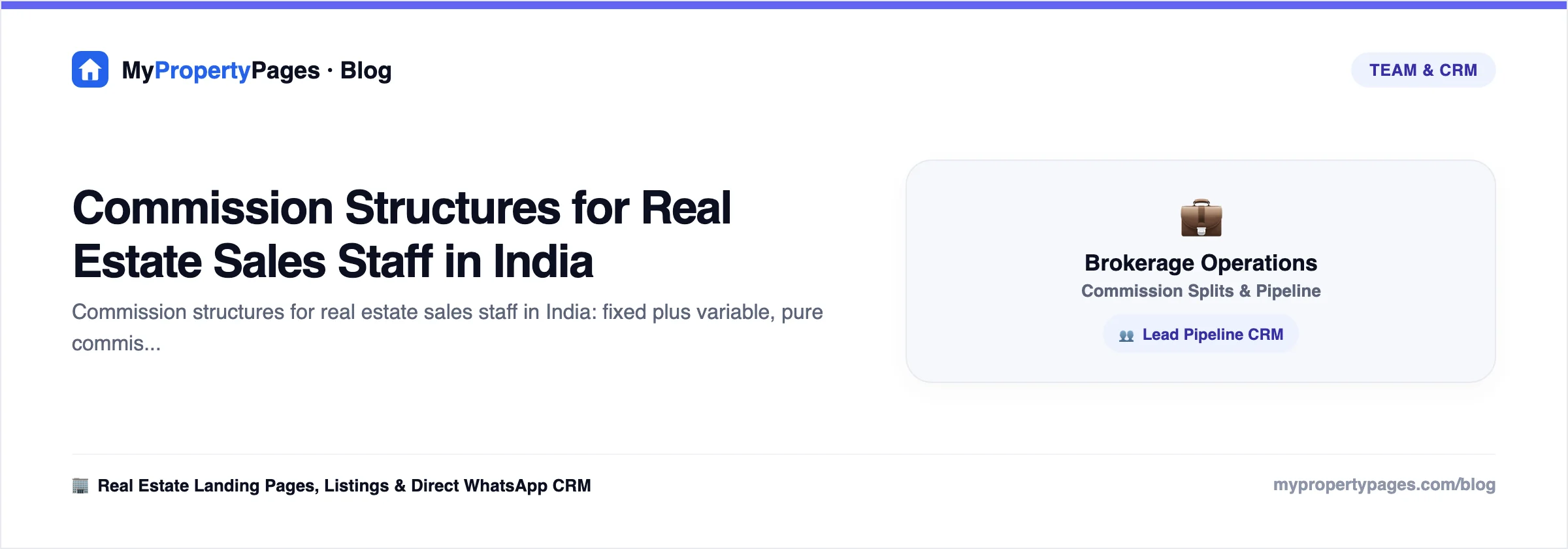 Commission Structures for Real Estate Sales Staff in India — real estate team and CRM workflow guide
