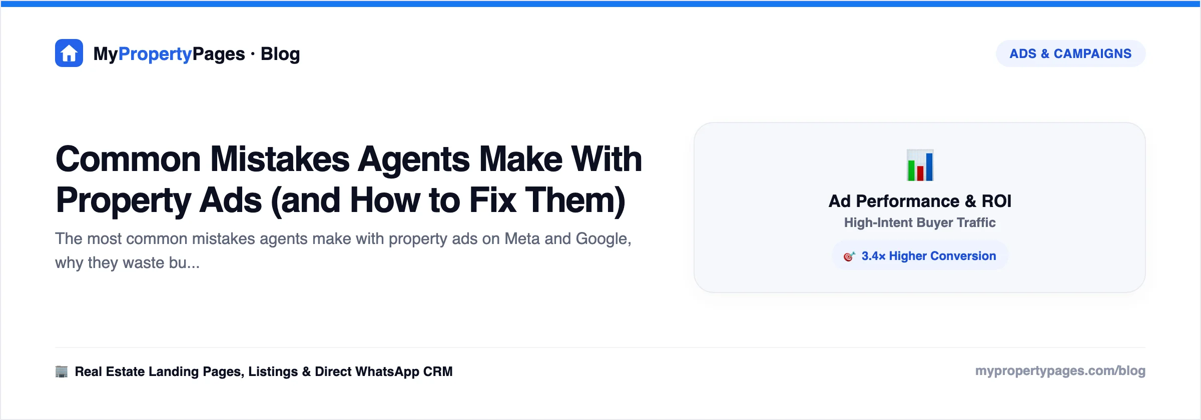 Common Mistakes Agents Make With Property Ads (and How to Fix Them) — property ad campaign guide with worked examples