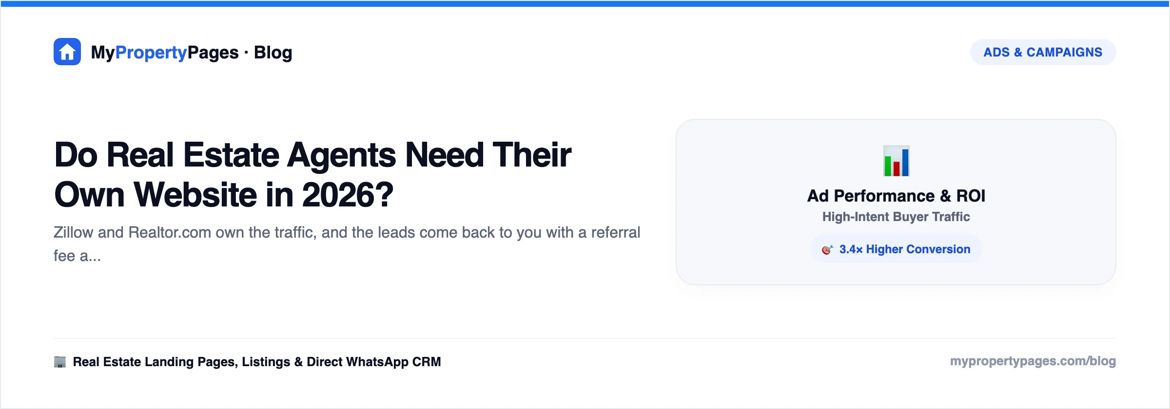 Do Real Estate Agents Need Their Own Website in 2026 — real estate lead generation guide for agents