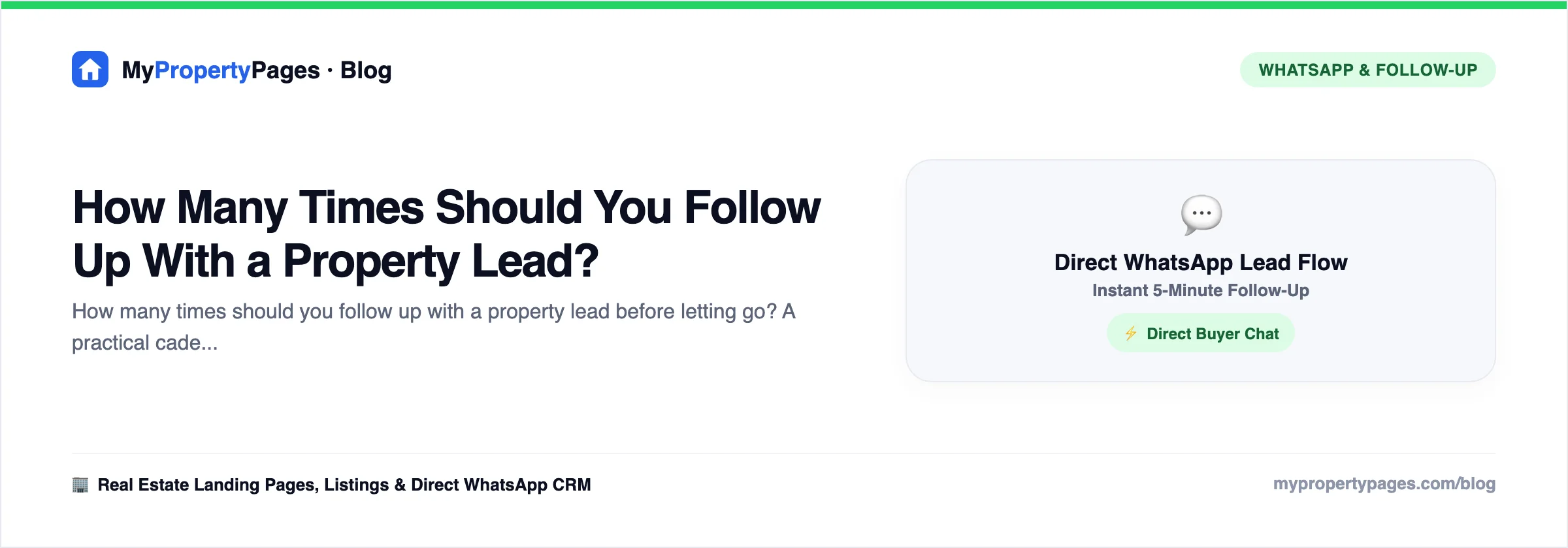 How Many Times Should You Follow Up With a Property Lead — WhatsApp follow-up workflow for property leads