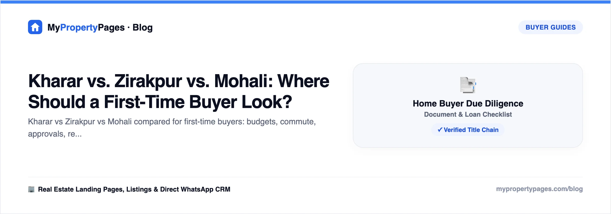 Kharar vs. Zirakpur vs. Mohali — Tricity area guide with local price and locality detail