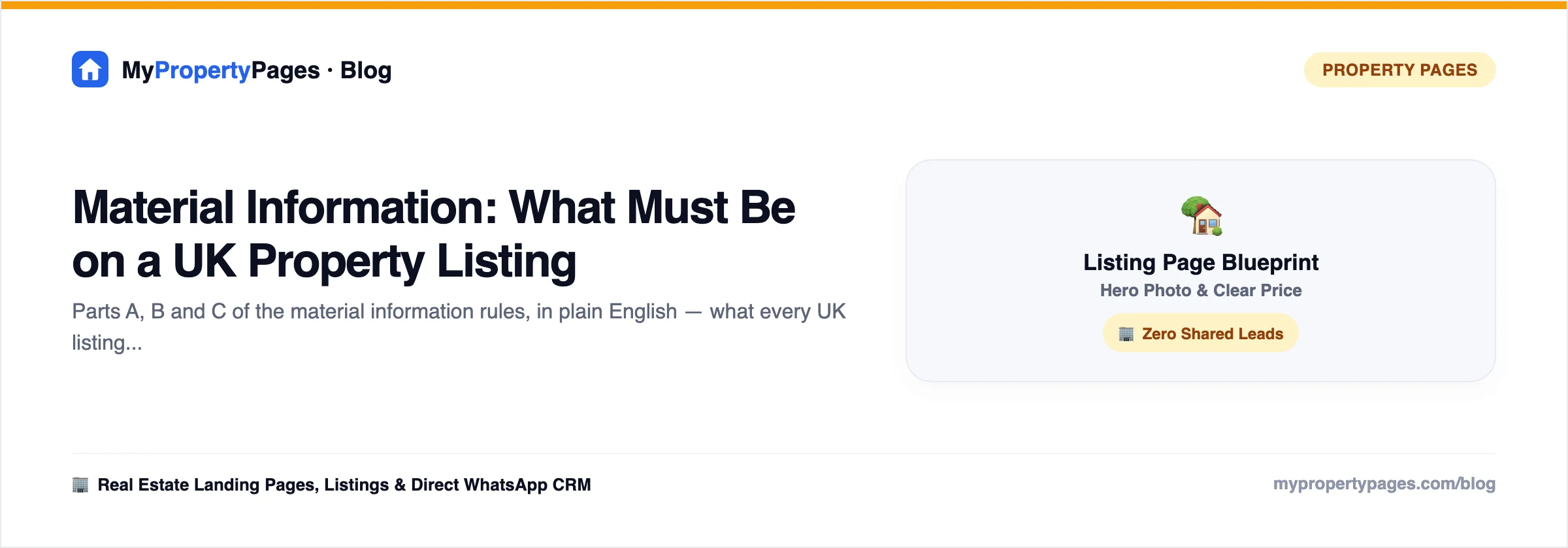 Material Information: What Must Be on a UK Property Listing — property seller guide with practical steps and checklists