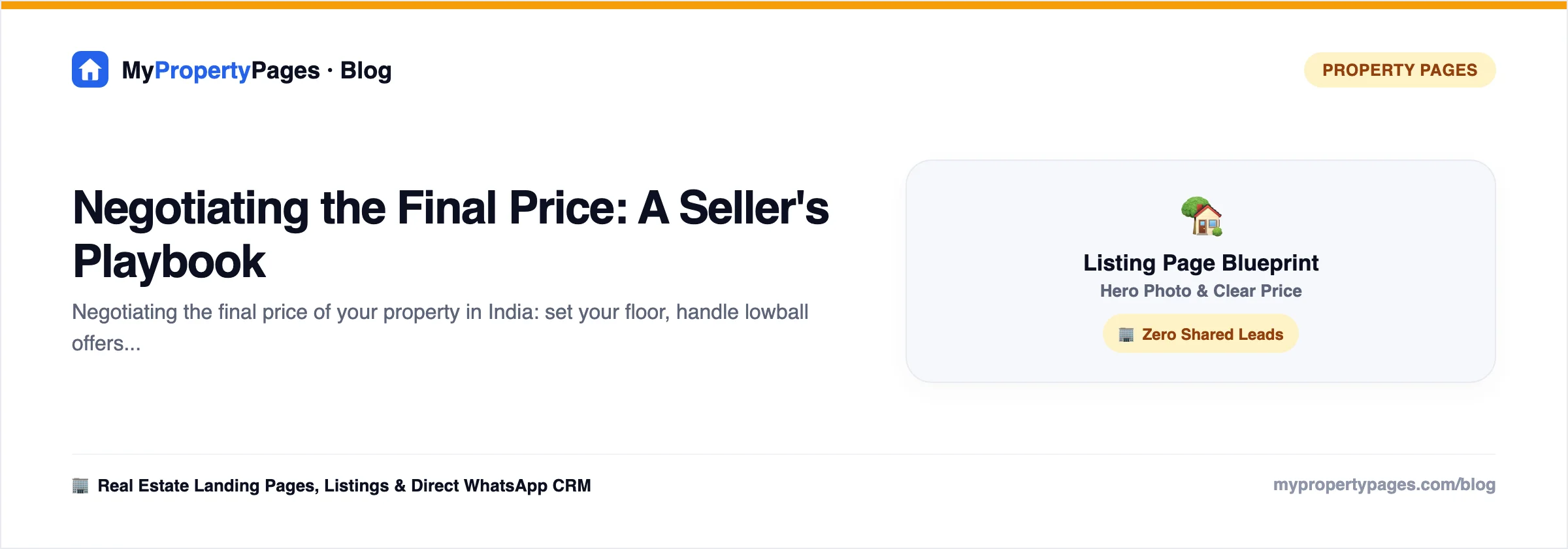 Negotiating the Final Price: A Seller's Playbook — property seller guide with practical steps and checklists