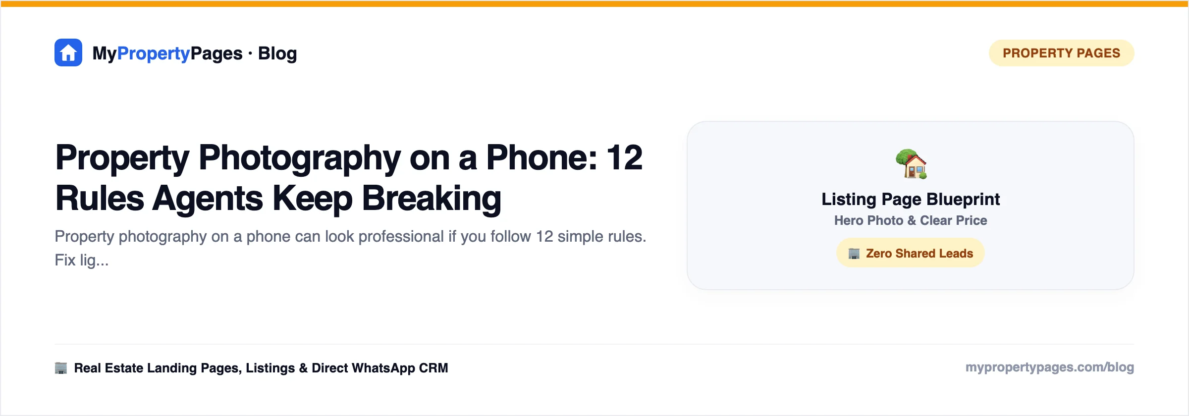Property Photography on a Phone: 12 Rules Agents Keep Breaking — property listing page guide for agents