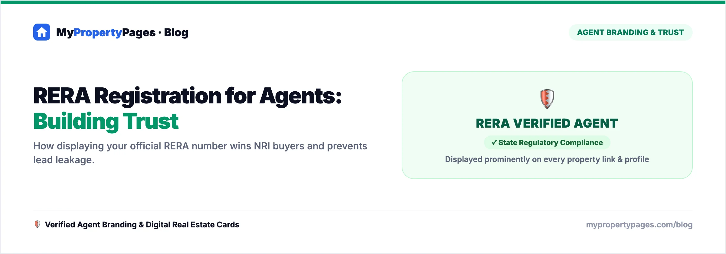 RERA Registration for Agents: Why Showing Your Number Builds Trust — agent branding and online reviews guide