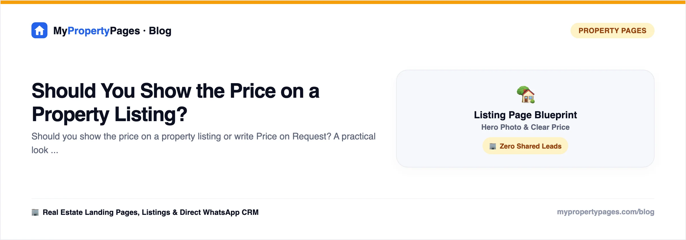 Should You Show the Price on a Property Listing — property listing page guide for agents