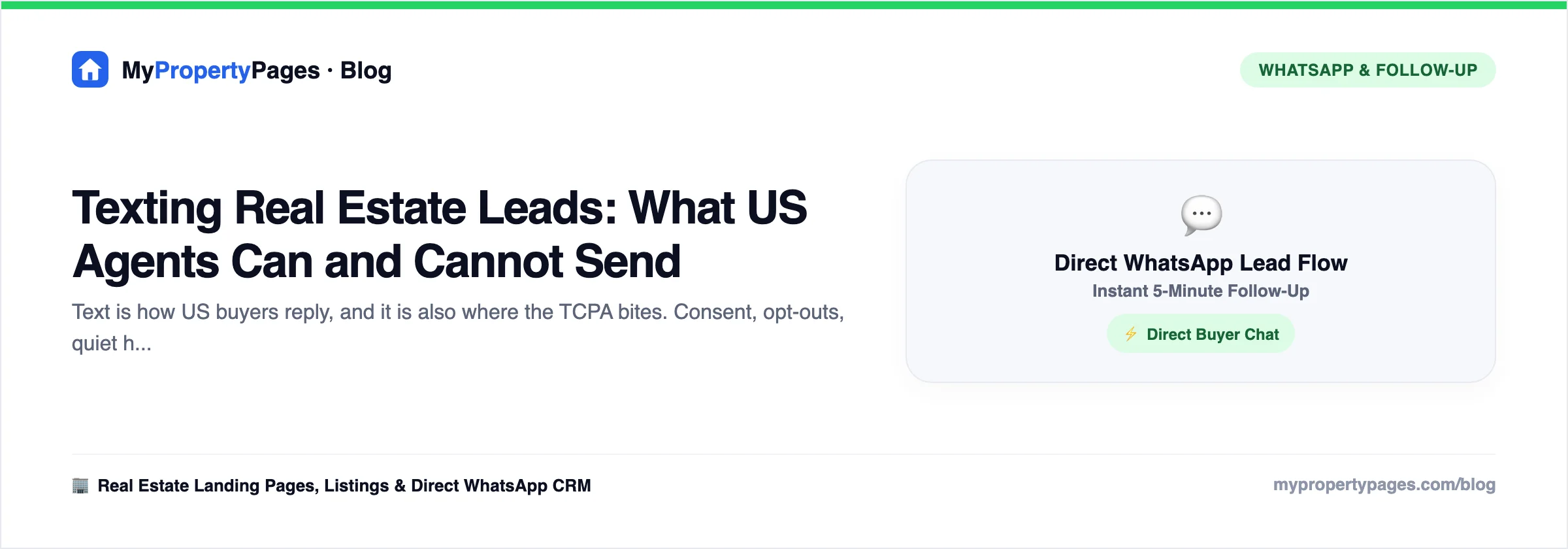 Texting Real Estate Leads: What US Agents Can and Cannot Send — WhatsApp follow up workflow for property leads