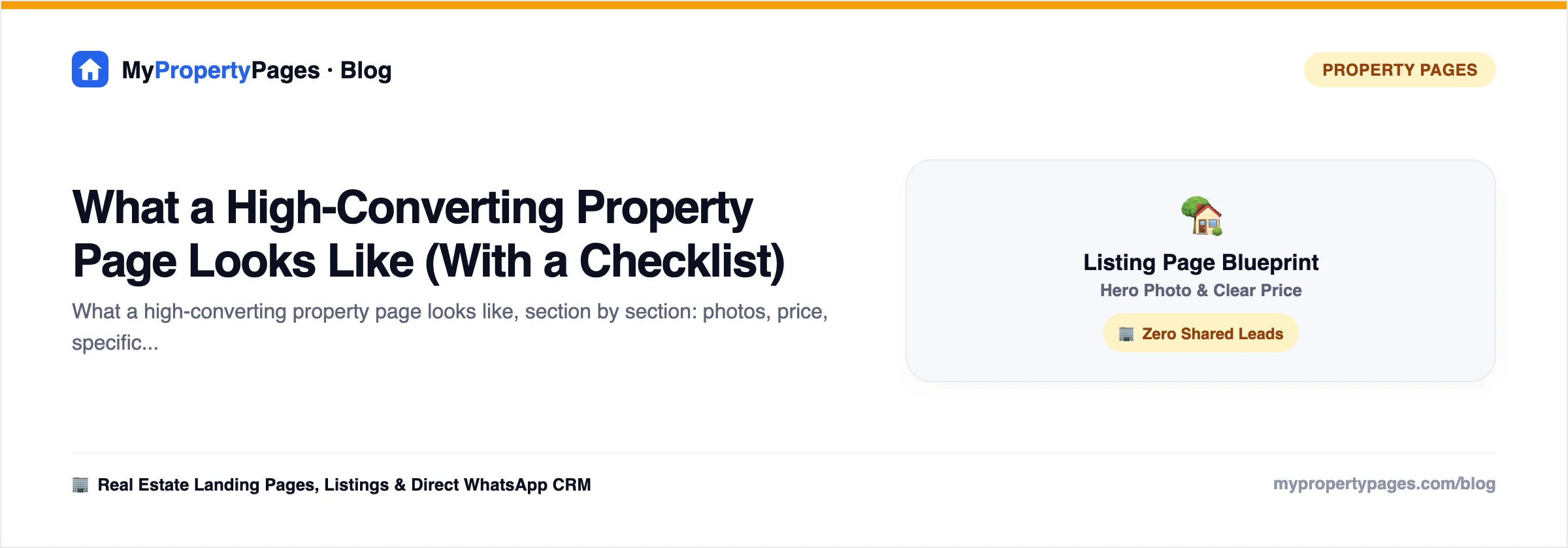 What a High-Converting Property Page Looks Like (With a Checklist) — property listing page guide for agents