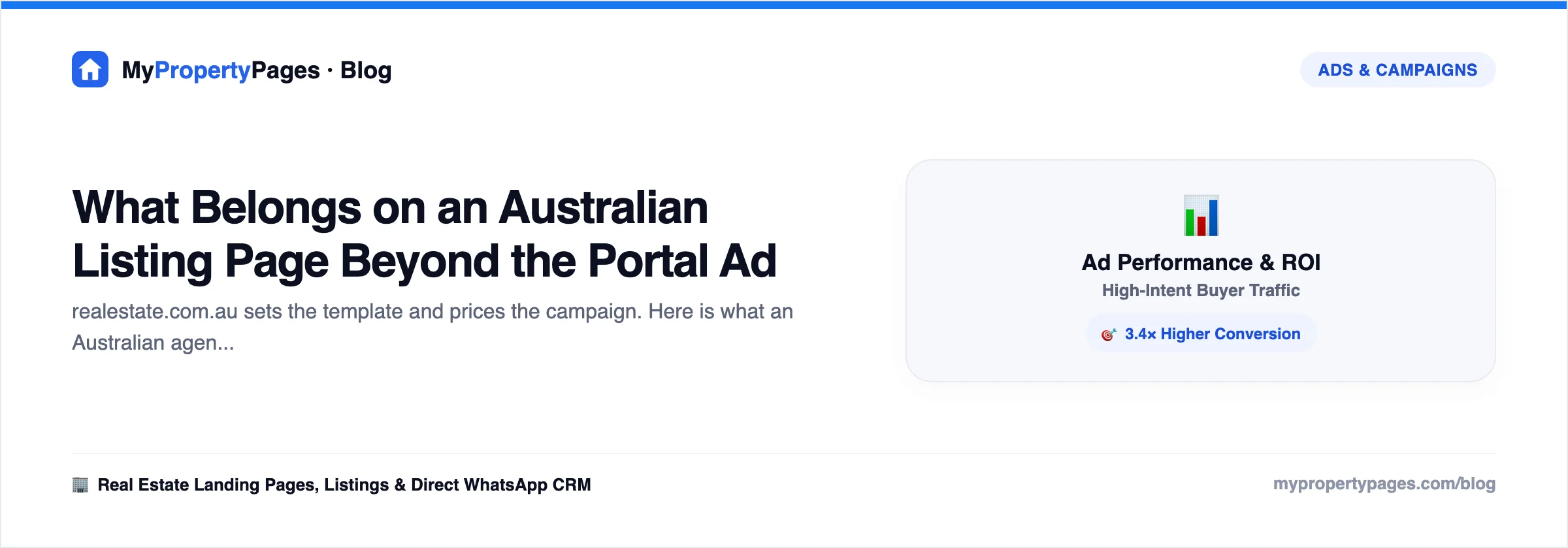 What Belongs on an Australian Listing Page Beyond the Portal Ad — property listing page guide for agents