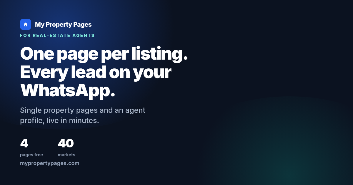My Property Pages — your listings, your leads, one link
