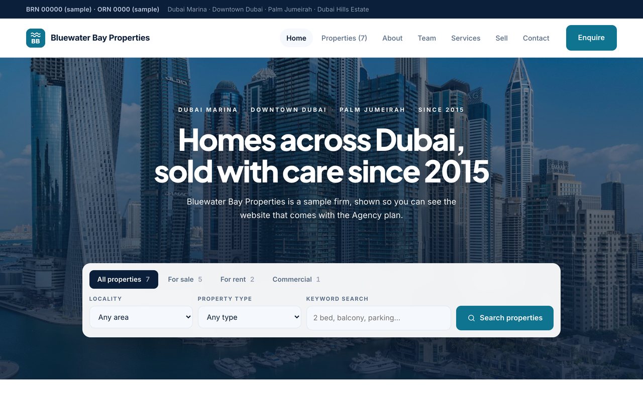 An agency website