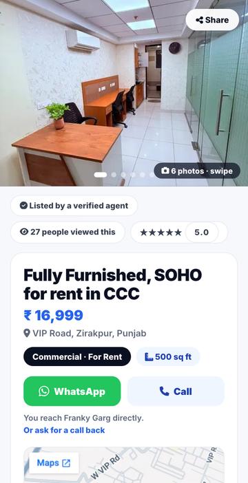 Fully Furnished SOHO for rent
