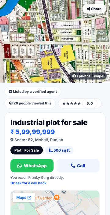 Industrial plot for sale